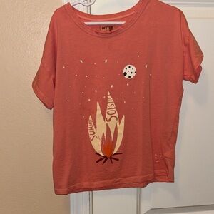 Kids Summer Solstice Coral Tee